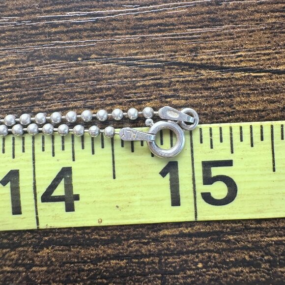 Antique Sterling Silver Repoussé Scroll Design Match Box Pendant 30" Ball & Pin - Picture 13 of 16